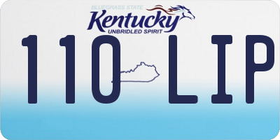 KY license plate 110LIP