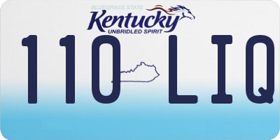 KY license plate 110LIQ