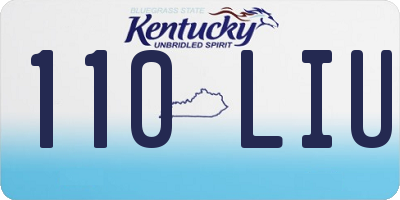 KY license plate 110LIU