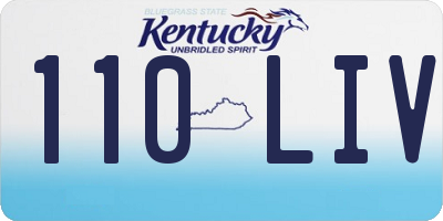 KY license plate 110LIV