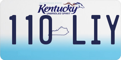 KY license plate 110LIY