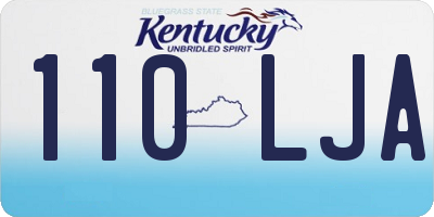 KY license plate 110LJA