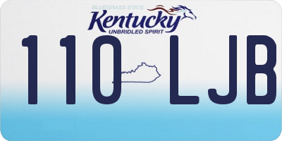 KY license plate 110LJB