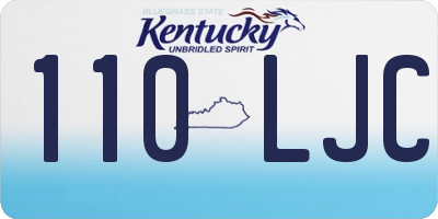KY license plate 110LJC