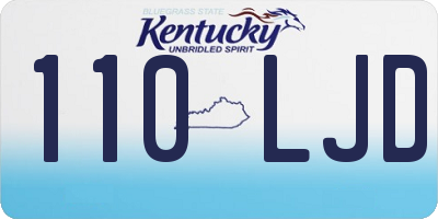 KY license plate 110LJD