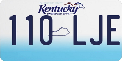 KY license plate 110LJE