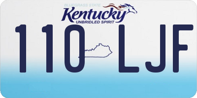 KY license plate 110LJF