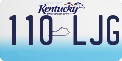 KY license plate 110LJG