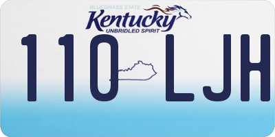 KY license plate 110LJH