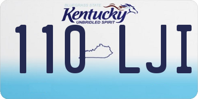 KY license plate 110LJI