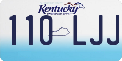 KY license plate 110LJJ