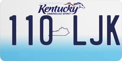 KY license plate 110LJK