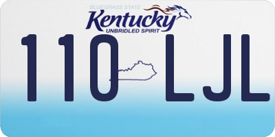 KY license plate 110LJL