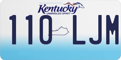 KY license plate 110LJM