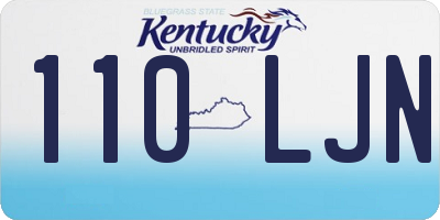 KY license plate 110LJN