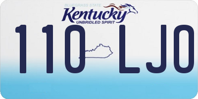 KY license plate 110LJO