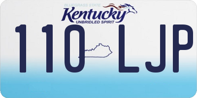 KY license plate 110LJP