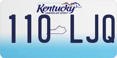 KY license plate 110LJQ