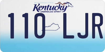 KY license plate 110LJR