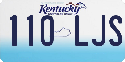 KY license plate 110LJS