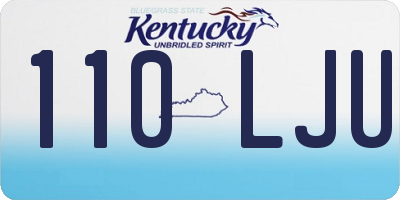KY license plate 110LJU