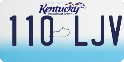 KY license plate 110LJV