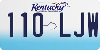 KY license plate 110LJW
