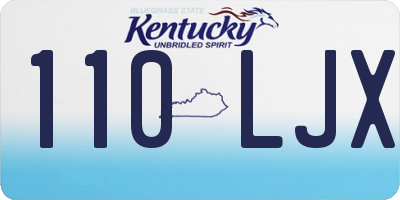 KY license plate 110LJX
