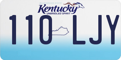 KY license plate 110LJY