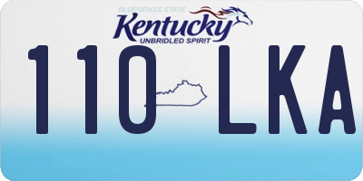 KY license plate 110LKA