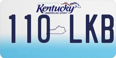 KY license plate 110LKB