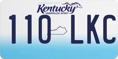 KY license plate 110LKC