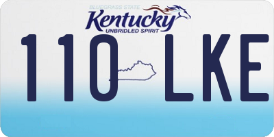 KY license plate 110LKE
