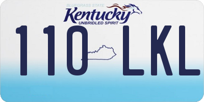 KY license plate 110LKL
