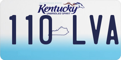 KY license plate 110LVA
