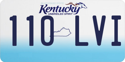 KY license plate 110LVI