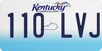 KY license plate 110LVJ