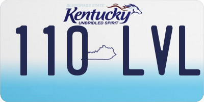 KY license plate 110LVL