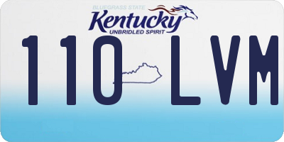 KY license plate 110LVM