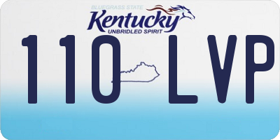 KY license plate 110LVP