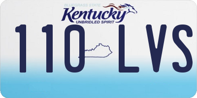KY license plate 110LVS
