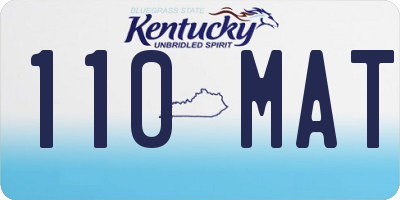 KY license plate 110MAT