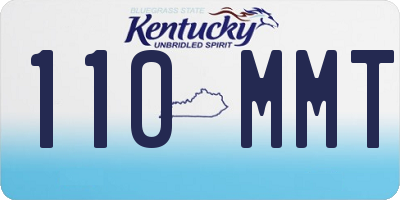 KY license plate 110MMT