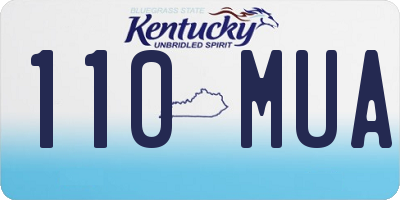 KY license plate 110MUA