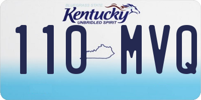 KY license plate 110MVQ