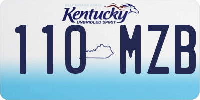 KY license plate 110MZB
