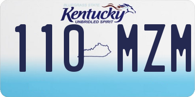 KY license plate 110MZM