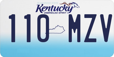 KY license plate 110MZV