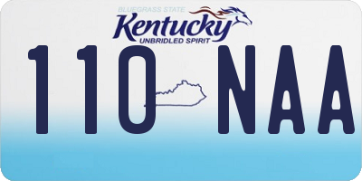 KY license plate 110NAA