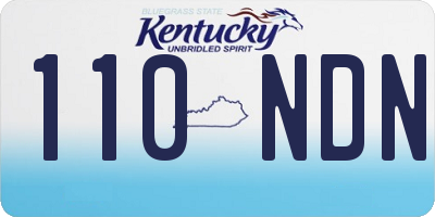 KY license plate 110NDN